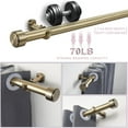 thumbnail image 6 of Heavy Duty Curtain Rods,1 1/4" Large Diameter Premium Nonadjustable Curtain Rod,72in/6ft Custom Window Treatment Rods with Durable Aluminum Brackets and End Caps,Antique Bronze Finish, 6 of 14