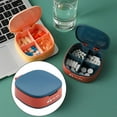 thumbnail image 2 of Pastillero portátil Sunnimix rojo azul Estuche de medicamentos 4 rejillas, 2 of 8