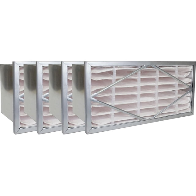 Filterbuy 12x24x6 MERV 13 (MPR 1900) Header, Rigid Cell Filters HVAC Replacement (4-Pack)