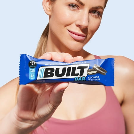 Built Bar Protein Bar, Cookies 'N Cream, Gluten Free, 12 Count