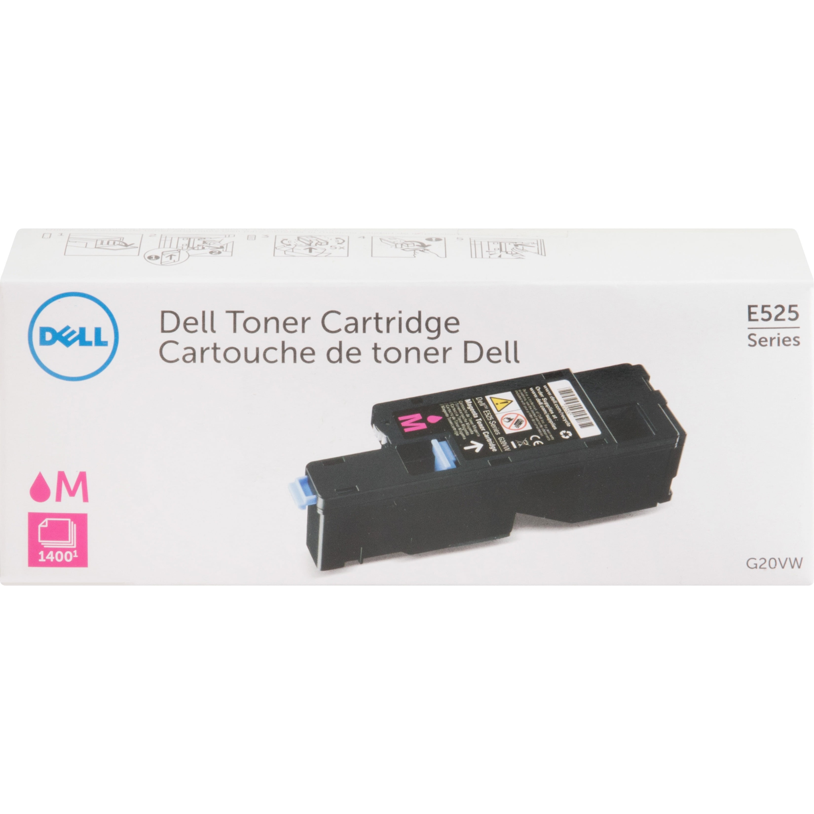 5 525W Toner Cartridge Black Color For Dell Laser E525W E525DW 525 E525 Printer 