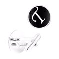 thumbnail image 4 of fastboy 1 Pair Men's Letter Cufflink Wedding Formal Initial Alphabet Stainless Steel Cufflink, Letter T, 4 of 6