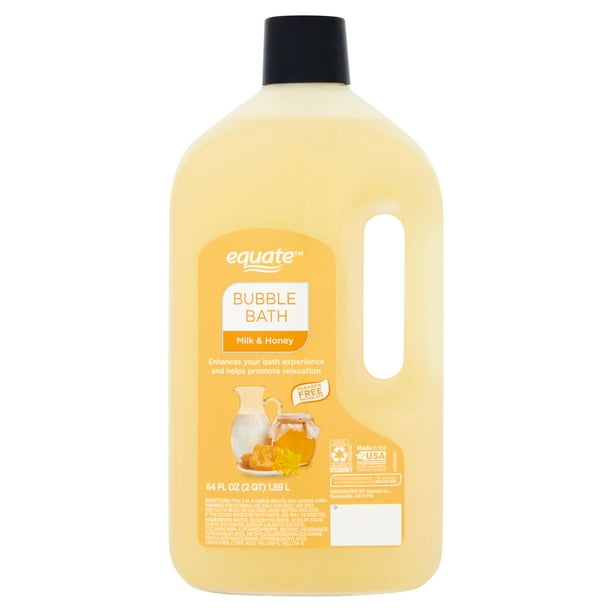 Equate Bubble Bath, Milk & Honey, 64 fl oz