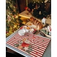 thumbnail image 2 of Christmas Placemats Set of 6, Gingerbread Candy Cane Placemat for Dining Table Decorations, Cotton Linen Xmas Ball Red Stripe Place Mats, Xmas Table Mats for Kitchen Dinner Holiday Party Decor Gift, 2 of 6