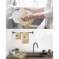 thumbnail image 5 of Brown Daisy Bees Kitchen Dish Towels for Drying Dishes Set of 3, Spring Farmhouse Honey Floral Rings Waffle Weave Microfiber Hand Tea Bathroom Towels Quick Dry & Absorbent Towel 12x12, 5 of 7