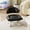 Black, variant on Rolling Low Stool with Backrest – Padded Seat & Silent Casters
