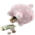 thumbnail image 4 of Baby Essentials My First Piggy Bank for Newborns, Infants and Toddlers in Pink & White Polka Dots, 4 of 6