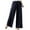 Navy, variant on Wenyuyu Women's Plus Size Trousers Casual Elastic Waist Cotton Linen Pants Summer Fashion Side Drawstring Pants with Pockets