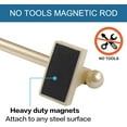 thumbnail image 2 of H.Versailtex Contemporary Magnetic Curtain Rods, 0.5 in and 0.5 in, Stainless Steel Ball Adjustable, 16 in - 28 in,Gold, 2 Pack, 2 of 6