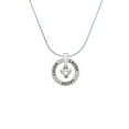thumbnail image 2 of Delight Jewelry Silvertone Mini Heart with Cutout Laugh Ring Charm Necklace, 18", 2 of 4