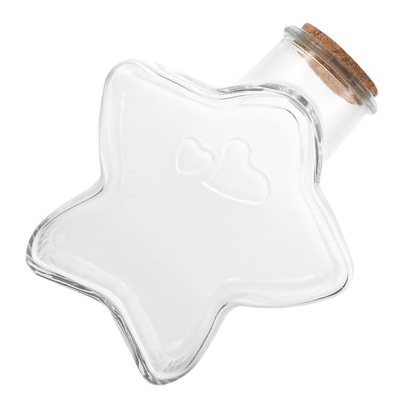 unbranded Glass Wishing Bottle Small Paper Star Display Bottle Empty Miniature Cork Glass Bottle