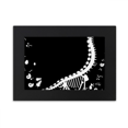 thumbnail image 1 of Hueso de dinosaurio de vegetación fósil Marco de Fotos de escritorio imagen Arte Negro Pintura 5x7 pulgadas, 1 of 4
