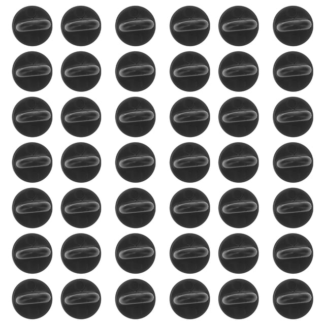 SHISUYAN 100Pack Clutch Rubber Pin Backs for Citation Bars Diy Craft Projects Jewelry Making Black