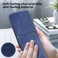 thumbnail image 4 of Compatible with Samsung Galaxy Z Flip 3 Case, Classic PU Leather Durable Slim Thin Full-Body Protective Shockproof Magnetic Closure Phone Case for Samsung Galaxy Z Flip 3 5G, Darkblue, 4 of 7