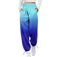 thumbnail image 1 of Pantalones deportivos Prolriy para mujer, pantalones de moda para mujer, pantalones deportivos casuales con estampado degradado, bolsillos, cintura alta, deportivos, para gimnasio, ajuste atlético,, 1 of 7