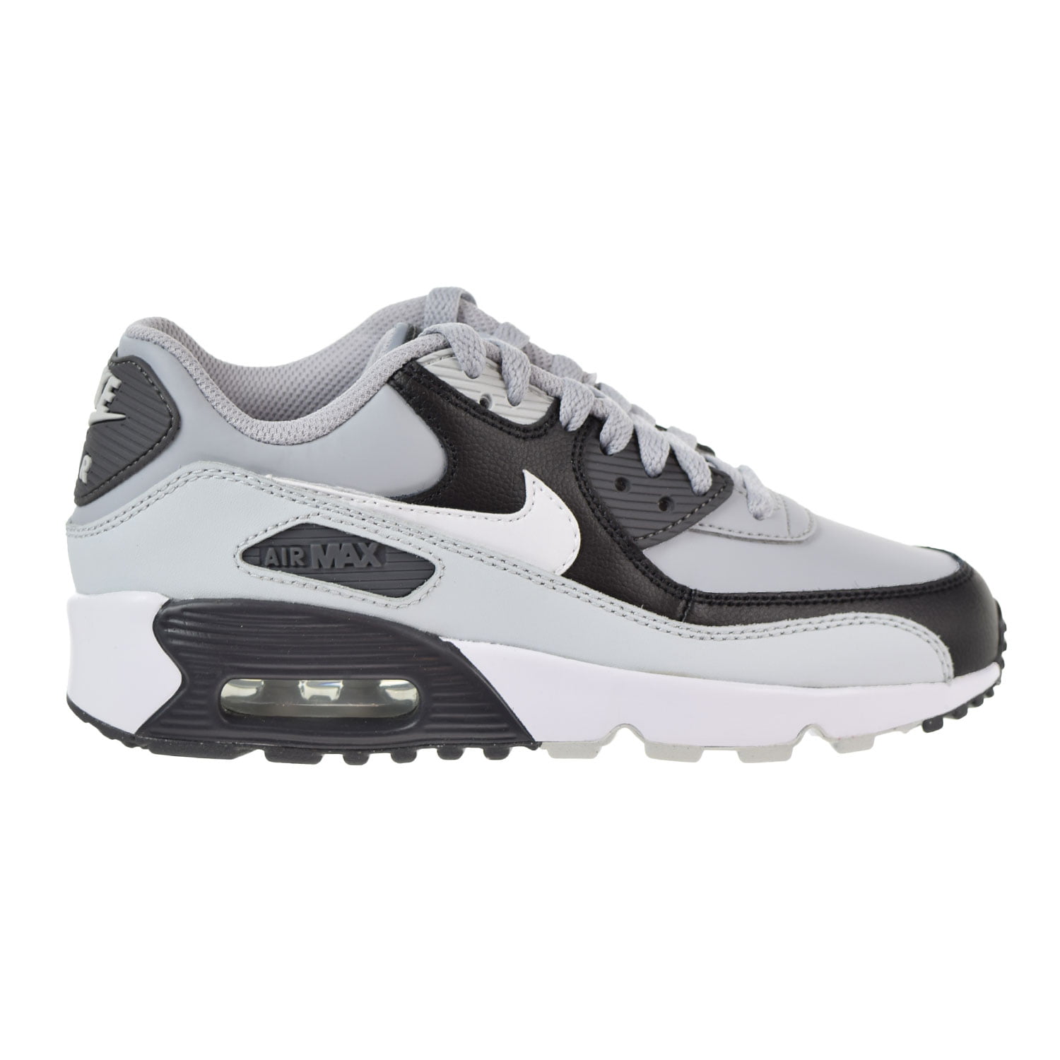 Nike Air max 90 Leather (GS) Big Kids Shoes Wolf Grey/White 833412-016