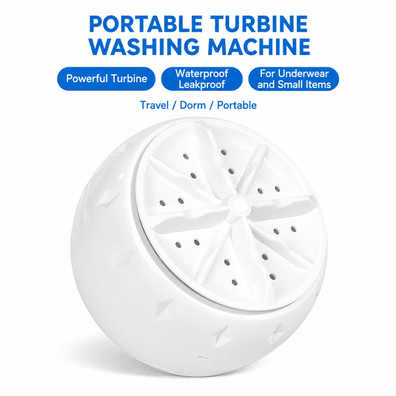 Rongyun Portable USB Washer for Rv College Travel White Mini Washing Machine Turbine Washing Machine
