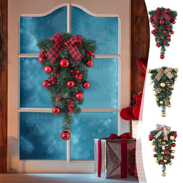 Ganfancp Navidad 50Cm Árbol Invertido Ratán Guirnalda Pared Puerta y Ventana Colgantes Patio Al Aire Libre Decoraciones de Navidad Ofertas Del Día Sólo En Línea Ratán X1