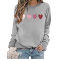 thumbnail image 1 of Sudadera KVADN Valentine Love Heart Graphic para mujer, 1 of 4