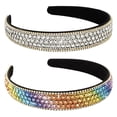 thumbnail image 6 of 2 Pcs/set Rhinestone Headbands for Women, Sparkling Crystal Headbands, Fashionable Casual Hair Accessories, Elegant Retro Style, for Daily Wear, Parties, Gatherings, Birthdays, Valentine's Day Gifts, 6 of 9