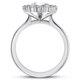 thumbnail image 3 of Silvago Jewelry 2.1 Ct Round Cut Moissanite Ring - Floral Halo Solitaire Engagement Ring - Prong Set Wedding Jewelry in 14K White Gold Plated, 3 of 3