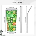 thumbnail image 5 of Kll St Patrick'S Day6 Stainless Steel Vacuum Insulated Coffee Cup 20 Oz Insulated Travel Mug Water Cup With Leak-Proof Straw Lid & Flip Lid,1 Metal Straws,1 Cleaning Brush, 5 of 8