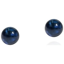 3mm Blue Crystal Rnd-Ball .925 Silver Stud Earrings