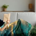 thumbnail image 3 of Hawaiian Soft Flannel Fleece Blanket, Sunrise over Hanauma Bay Oahu Hawaii Sunbeams Through Clouds Shoreline, Cozy Plush for Indoor and Outdoor Use, 50" x 70", Turquoise Green Yellow, by Ambesonne, 3 of 5