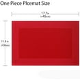 thumbnail image 2 of Placemats Vinyl Washable Table Mats Elegant Non-Slip Placemats for Dinner Table Set of 4 (Red), 2 of 6