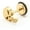 Gold, variant on Mens Gothic Punk Punisher Skull Stud Earrings Surgical Steel Silver Gold Black-Silver