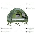 thumbnail image 6 of 2 Person Foldable Camping Cot with Tent, Bedspread and Thick Air Mattress, 4-In-1 Elevated Camping Bed Tent for Outdoor Hiking, Picnic, Travel, 6 of 7