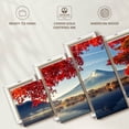 thumbnail image 6 of Elephant Stock Mount Fuji Autumn Wall Art - Horizontal Multi Panel Canvas - Living Room Wall Decor - Nature Multi Panel - Red And Blue Decor - 74" x 34", 6 of 8