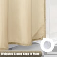 thumbnail image 6 of Buganda Light Beige Ombre Shower Curtain, Waterproof & Mildew Resistant Bathroom Curtain, Heavy Duty with 12 Hooks, 72x72 Inches, 6 of 9