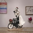 thumbnail image 5 of Pacific Giftware Love Never Dies on Bicycle Statue, Marriage Knick Knacks Couple Ornament, Groom Bride Decorations, Newlyweds Gift Macabre, 8.78" x 4.13" x 11", 5 of 5