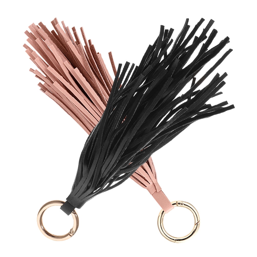 FOMIYES 2-Pack Colorful Tassel Keychains for Bag Charms and Car Keys Decorative Accessories for Women and Men
