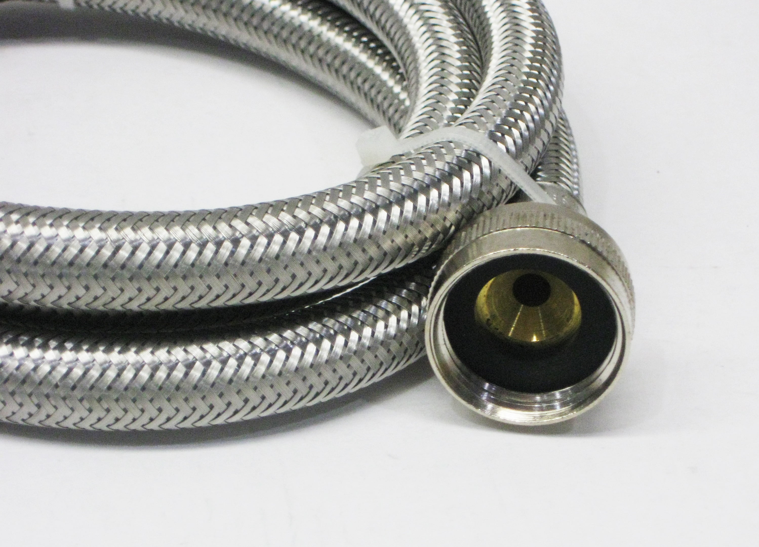 Supco ⅜" X 5' Stainless Steel Inlet Hose for Washers, Package of 2, 3805FFSS2