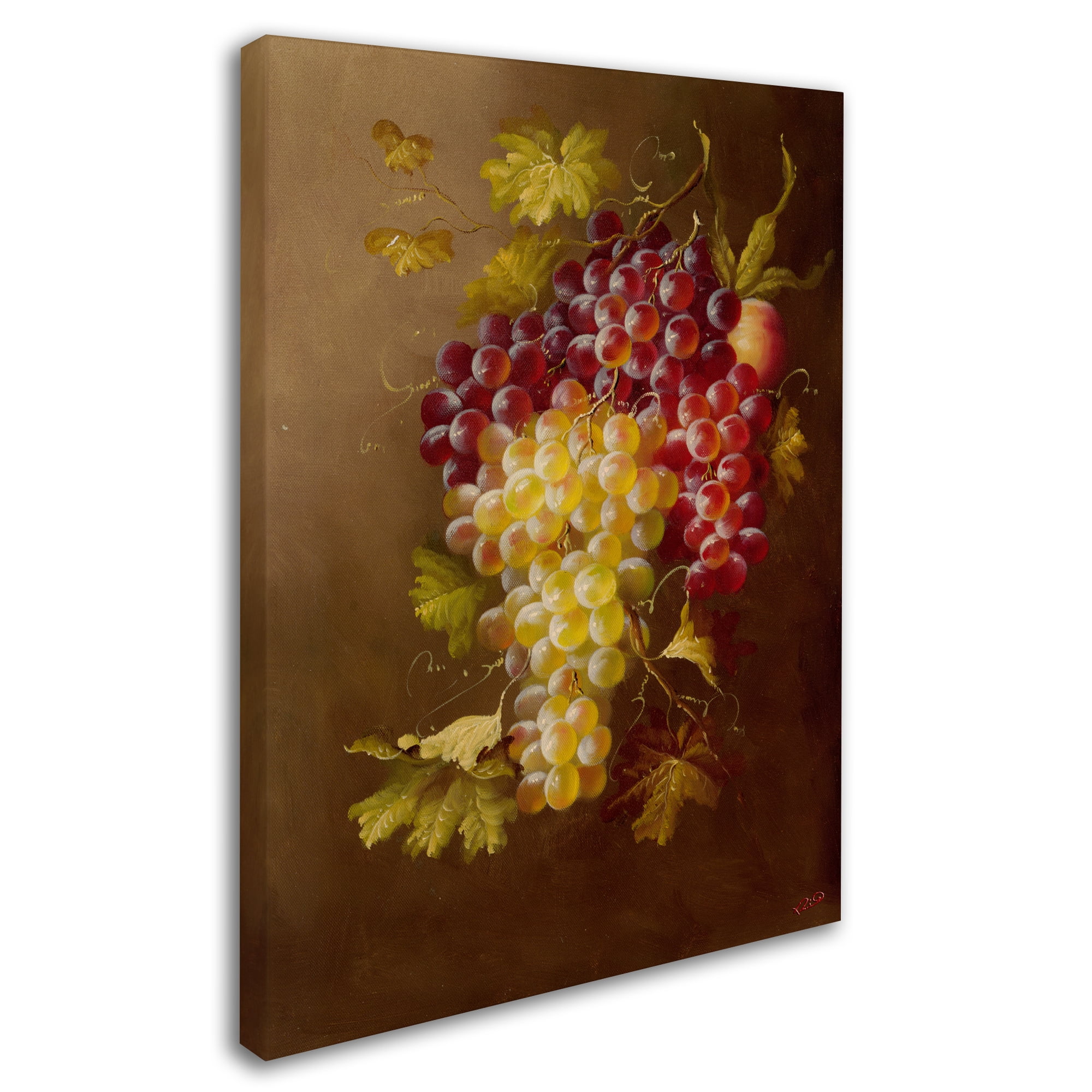 Trademark Fine Art "Still Life with Grapes" Canvas Art by Rio