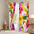 thumbnail image 3 of Castle Fairy Tropical Flowers Curtains Pack of 2 (42x84 Each),Floral Curtains Blackout, 3 of 6