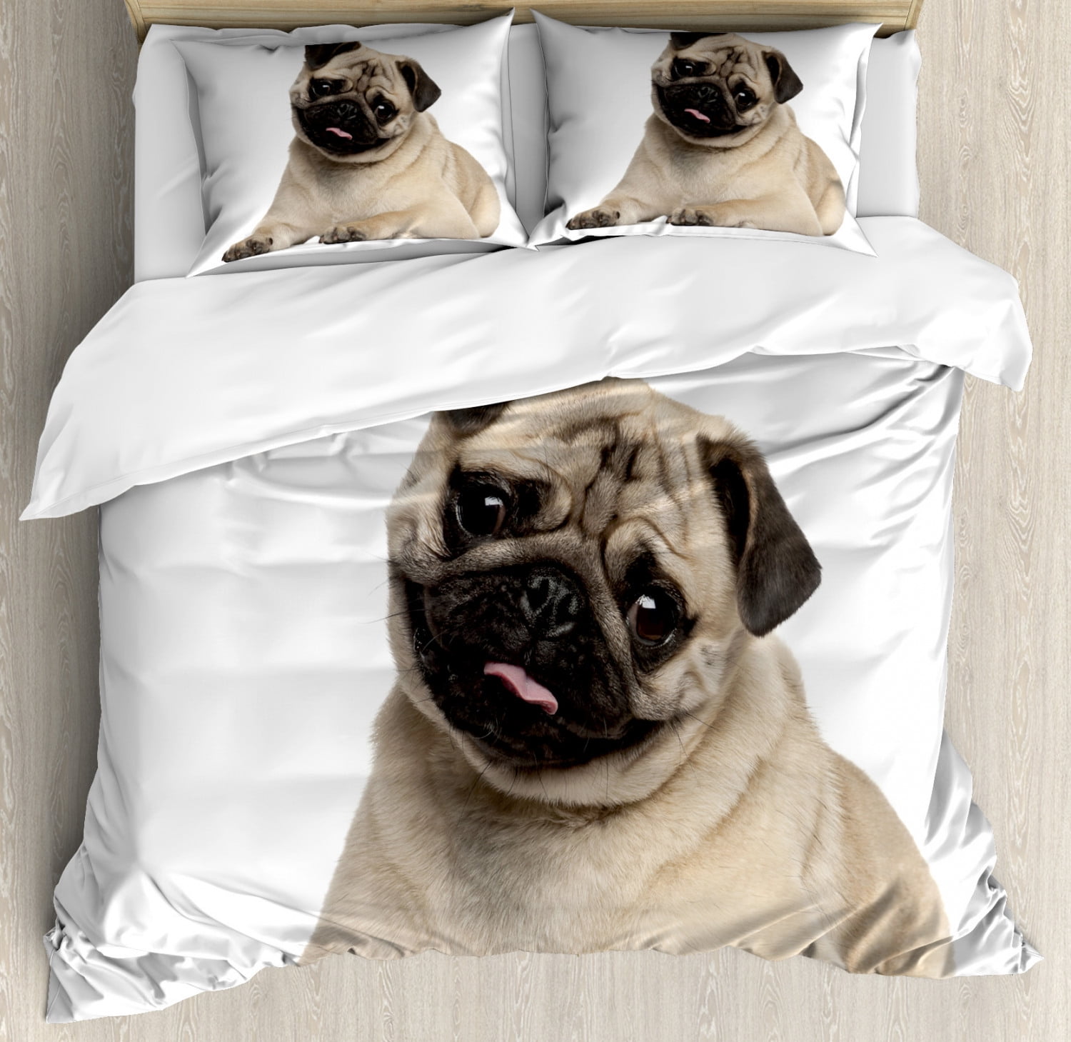 Pug duvet top set single