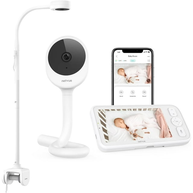 Monitor para bebés NETVUE Peekababy Smart WiFi 1080P FHD con cámara