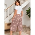 thumbnail image 5 of FEREMO Women Plus Size Pajama Pant Capri Printed Sleep Pant with Pockets 3-Pack, 5 of 9