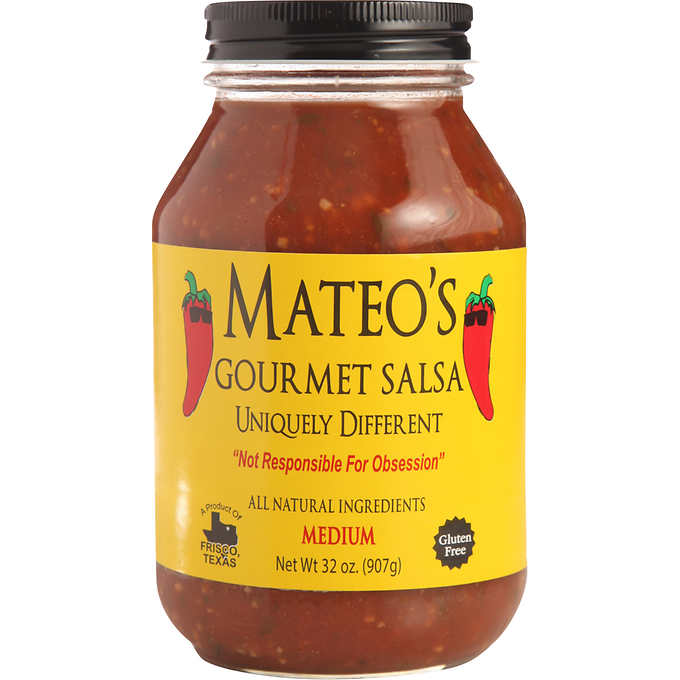 1 PACK | Mateo's Gourmet Salsa Medium, 32 oz