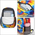 thumbnail image 4 of Red and Yellow Tie Dye Pattern 17" School Backpacks for Teens,Waterproof Oxford Fabric,S-Shape Padded Straps for School,Travel,Hiking,Camping, 4 of 6