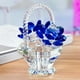 thumbnail image 4 of Cesta de flores brillante, adorno de cristal, figura decorativa, obra de arte, pisapapeles Azul, 4 of 9