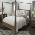 thumbnail image 3 of Rizzy Home Cotton 106"x92" Taupe Deconstructed Solid with Floral boarder Bedding, 3 of 5