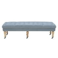 thumbnail image 3 of Aubrey Washed Blue Linen 62-Inch Bench, 3 of 4