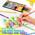 thumbnail image 5 of ThEast 12 Monster Colored Pencils, Wooden Coloring Pencils for Christmas Stocking Stuffers, Kids Fun Pencils, Party Favors Gifts, Pre-sharpened, 5 of 5