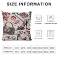 thumbnail image 6 of YANMS Fashion Cosmetics Pink Female Shoes Perfume Farmhouse Style Decorative Throw Pillow Cover Cushion Case for Sofa Couch Housewarming Gift Home Decor White, 6 of 6