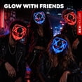 thumbnail image 6 of 2 PACK! Halloween LED Mask, Scary Glow LED Face Light Up Masks with 3 lighting Modes & El Wire for Costume & Cosplay Masquerade Party Adjustable & Eco-Friendly Material for Men Women Kids, 6 of 13