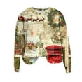 thumbnail image 4 of Jkety Cute Ugly Christmas Sweater Christmas Shirts for Women Long Sleeve Vintage Santa Claus Shirts Fashion Christmas Holiday Tops Light Yellow,2XL, 4 of 7